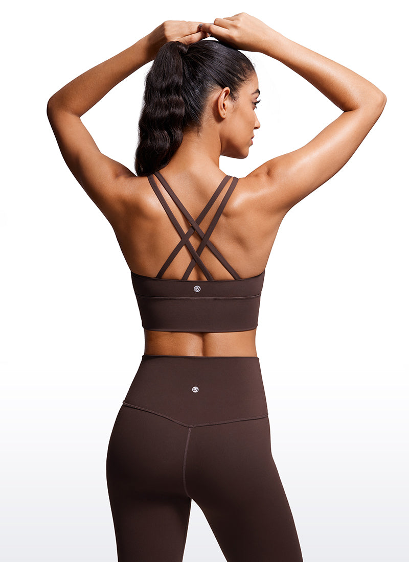 Soutien-gorge long à bretelles Nakedfeel avec dos croisé