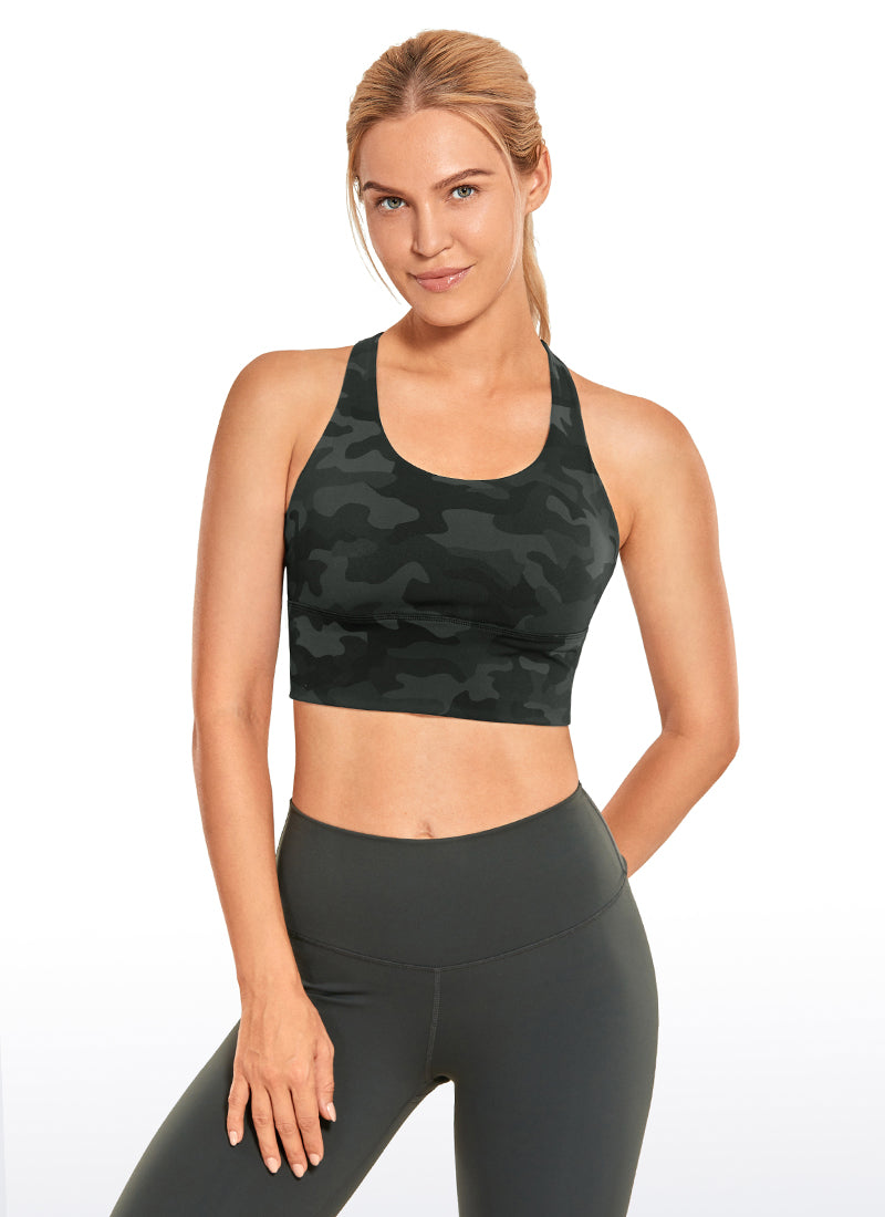 Délicieuse nue Strappy Sports Wirefree Padded Longline