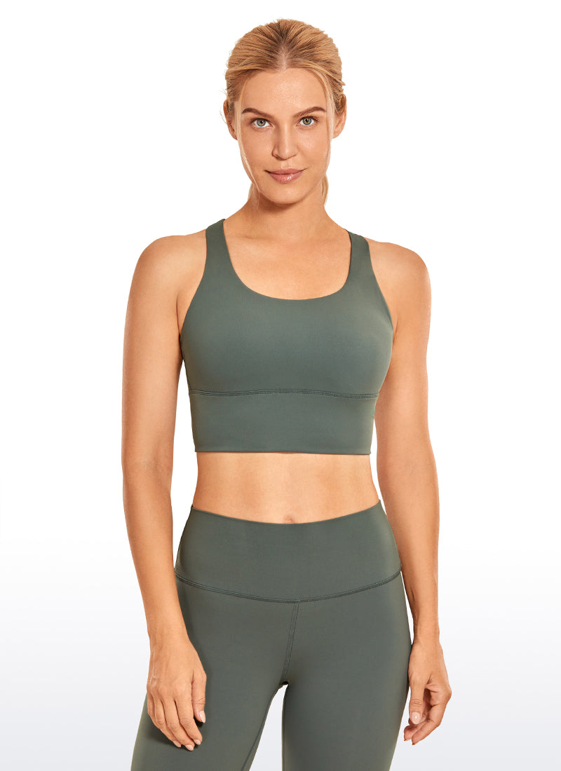 Délicieuse nue Strappy Sports Wirefree Padded Longline