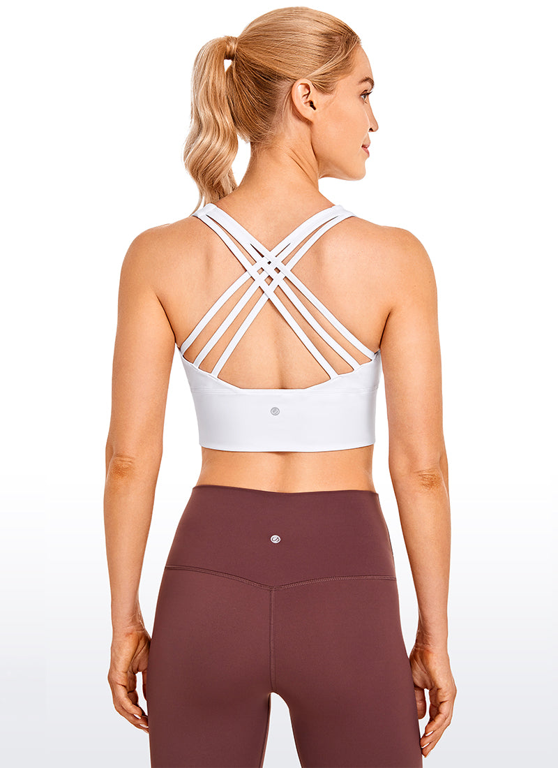 Délicieuse nue Strappy Sports Wirefree Padded Longline