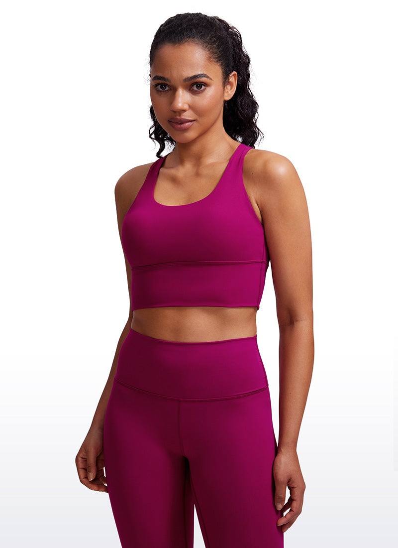 Délicieuse nue Strappy Sports Wirefree Padded Longline