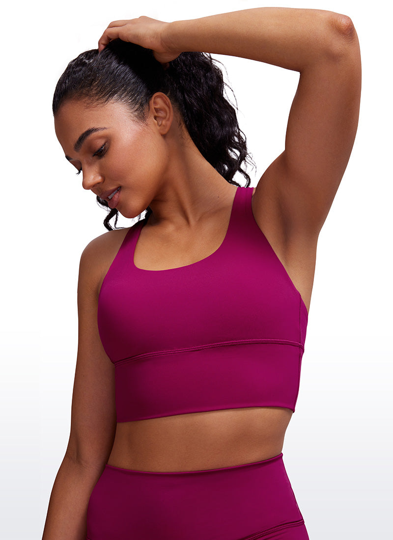 Délicieuse nue Strappy Sports Wirefree Padded Longline