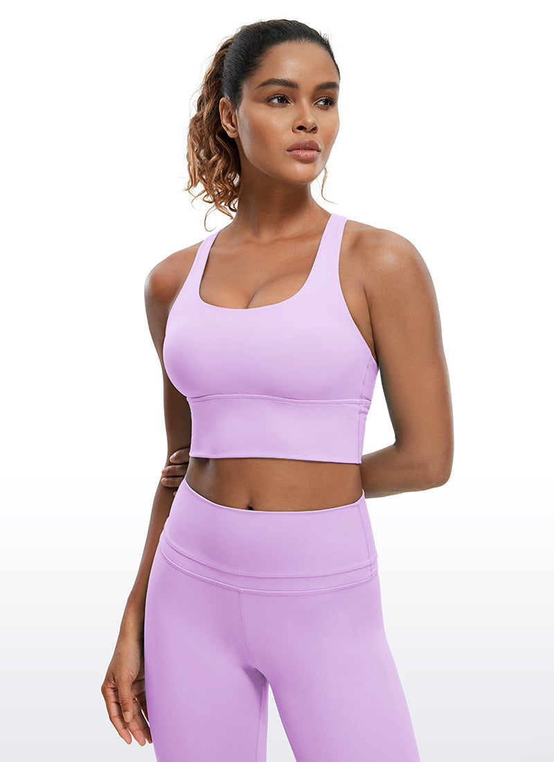 Délicieuse nue Strappy Sports Wirefree Padded Longline