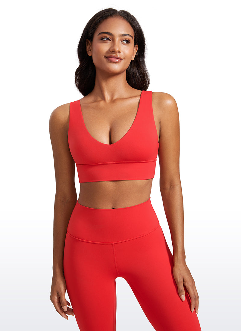 Soutien-gorge de sport long à col en V profond Butterluxe