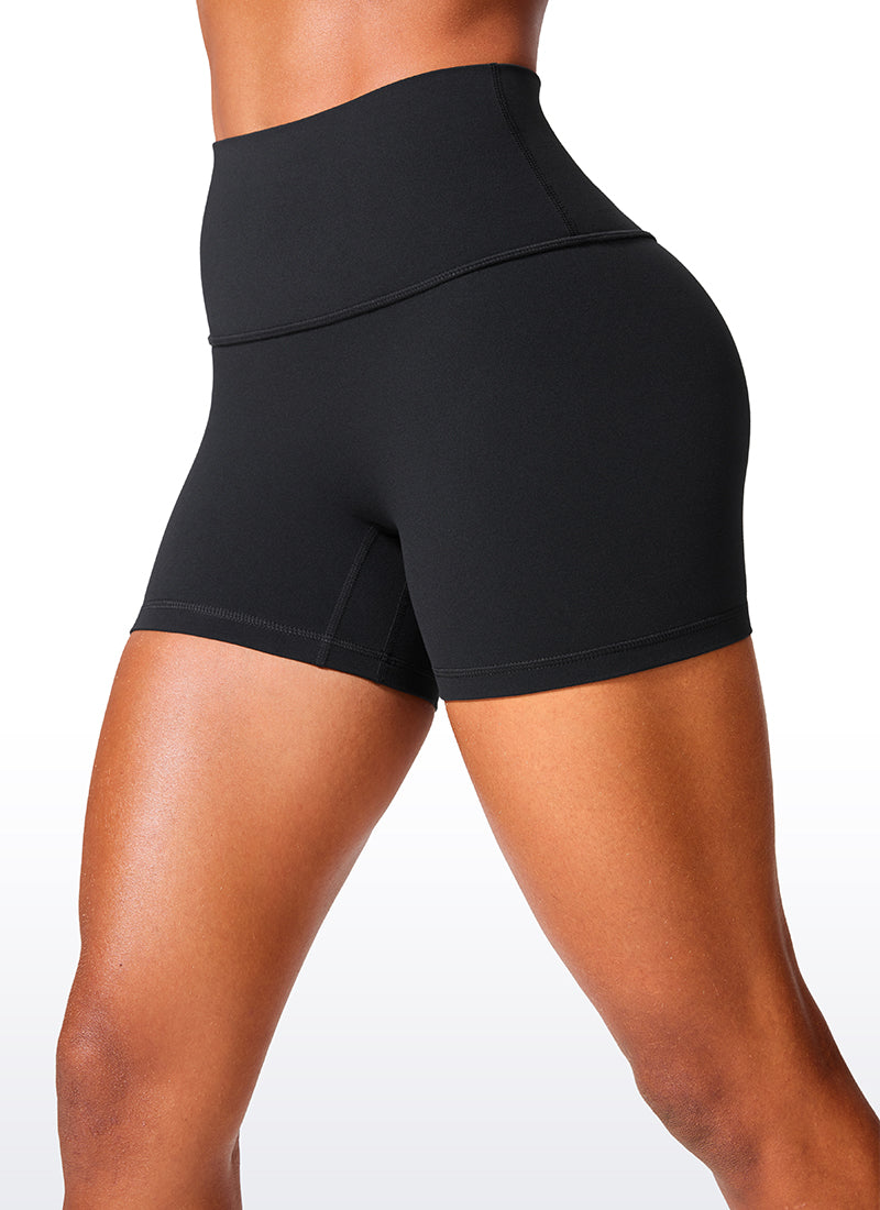 Short cycliste taille haute Butterlift Scrunch Butt 4'' - Sans couture avant