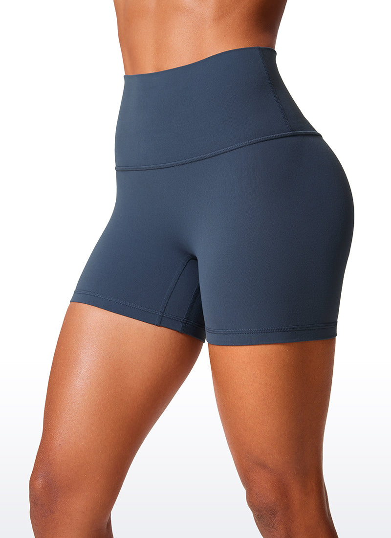 Short cycliste taille haute Butterlift Scrunch Butt 4'' - Sans couture avant