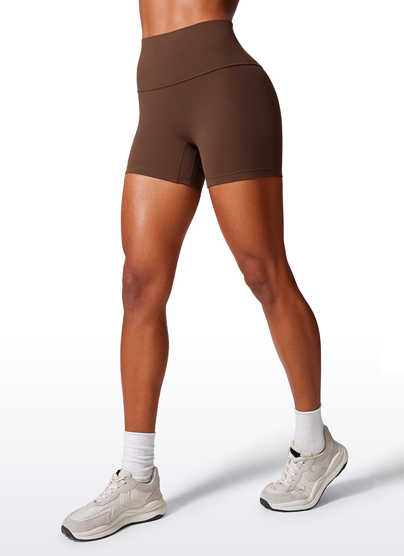 Short cycliste taille haute Butterlift Scrunch Butt 4'' - Sans couture avant