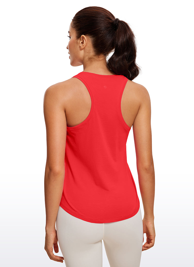 Pima Cotton Hip-Length Tank Racerback