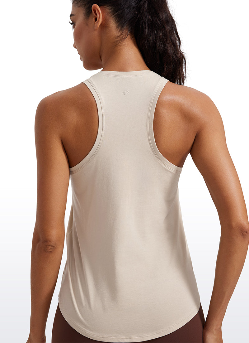 Pima Cotton Hip-Length Tank Racerback