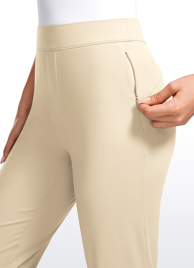 Pantalon évasé extensible avec poches zippées 31