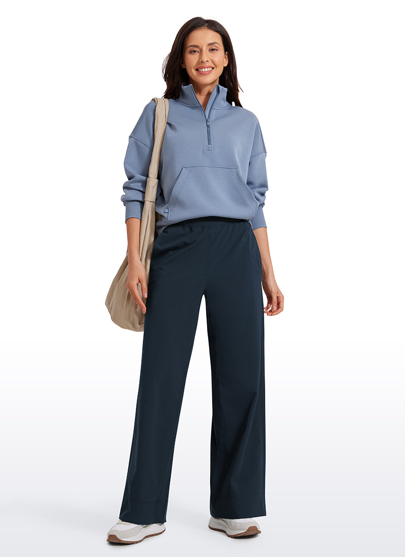 Stretch Wide Leg Casual Pants 30