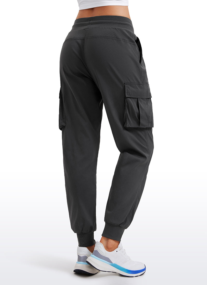 Lightweight Mid Rise Joggers with Pockets 28.5'' - Ruched