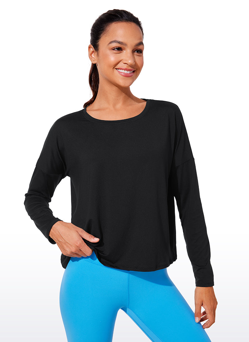 UPF 50+ Lightweight Heather Cropped Long Sleeves