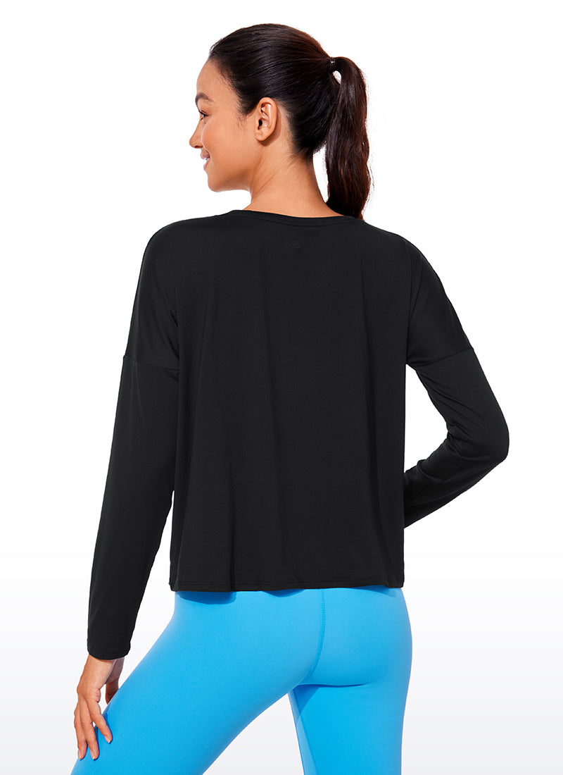 UPF 50+ Lightweight Heather Cropped Long Sleeves