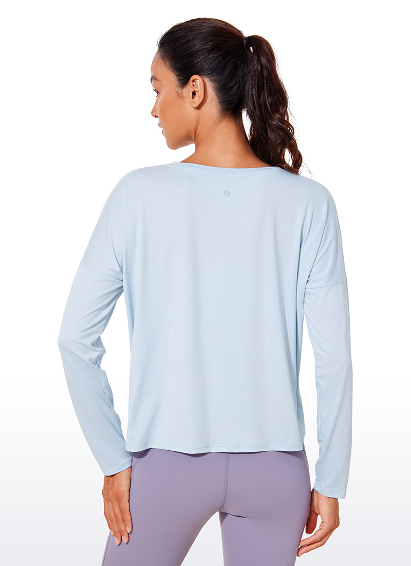 UPF 50+ Lightweight Heather Cropped Long Sleeves