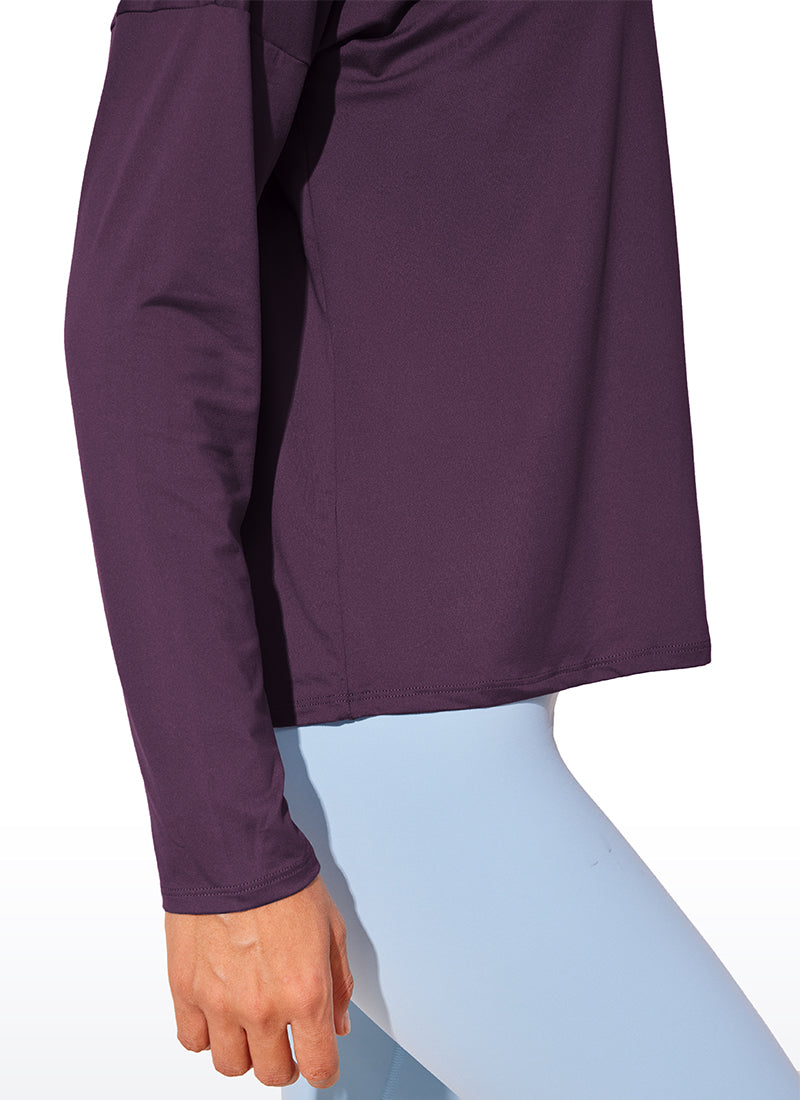 UPF 50+ Lightweight Heather Cropped Long Sleeves