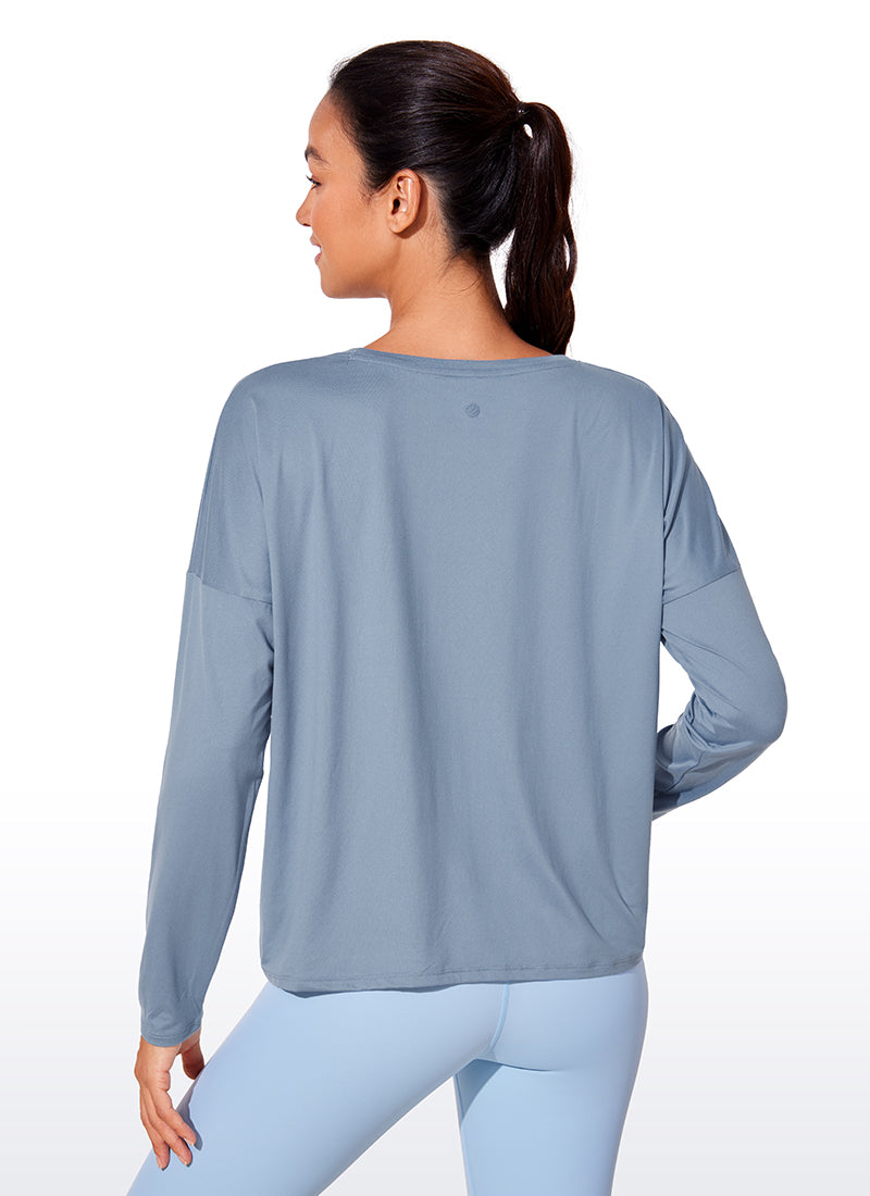 UPF 50+ Lightweight Heather Cropped Long Sleeves